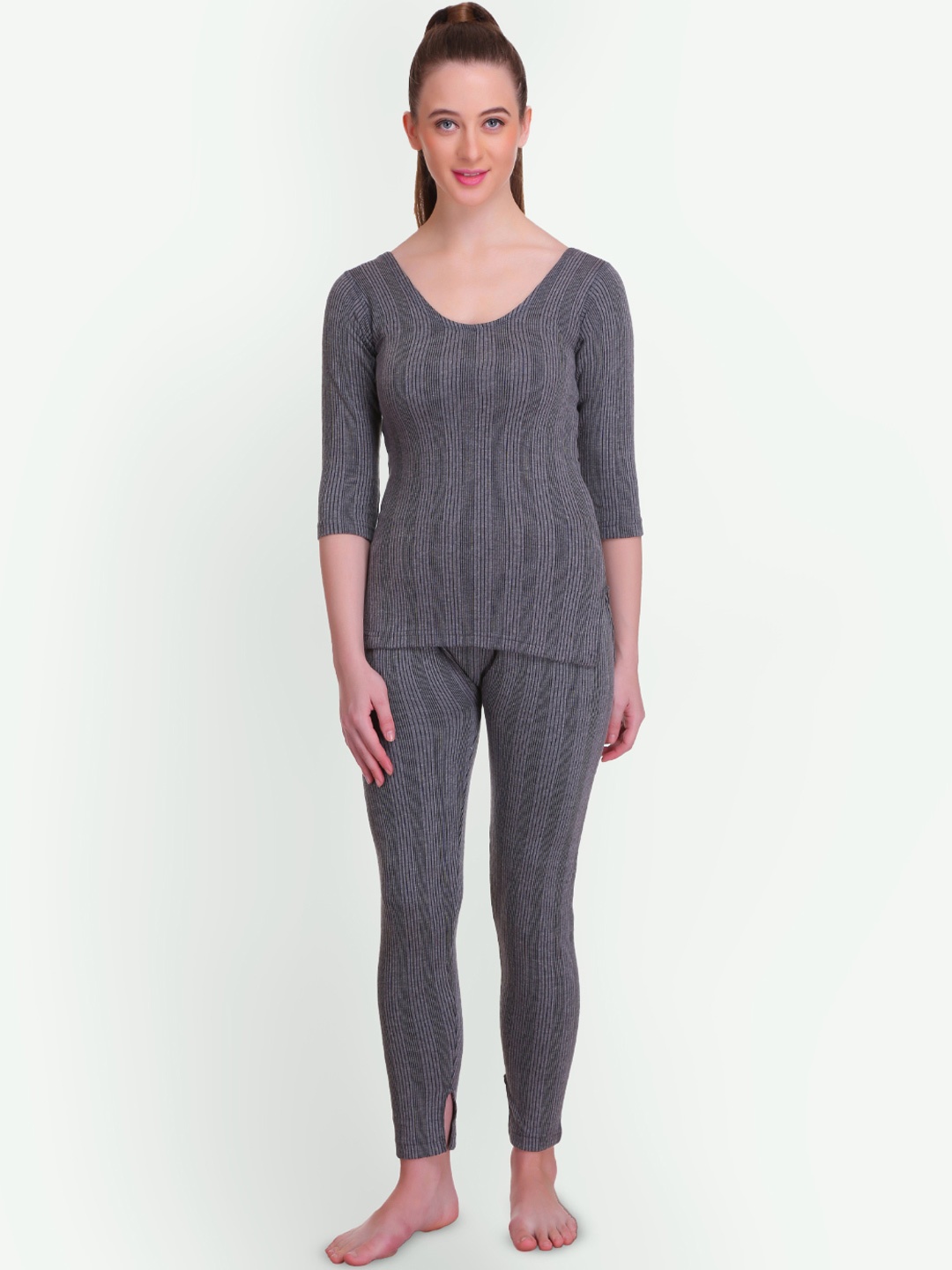 

T.T. Women Elite Top - Pyjama Set Thermal, Charcoal
