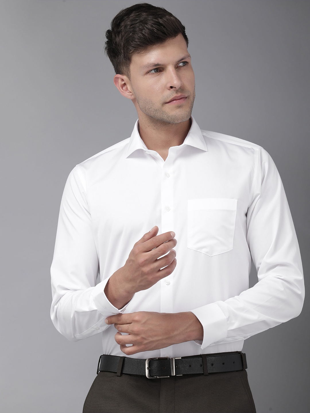 

Van Heusen Pure Cotton Slim Fit Opaque Formal Shirt, White