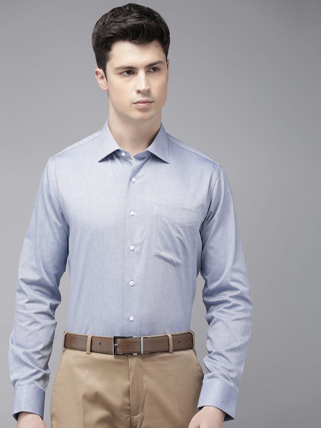 

Van Heusen Pure Cotton Slim Fit Opaque Formal Shirt, Violet