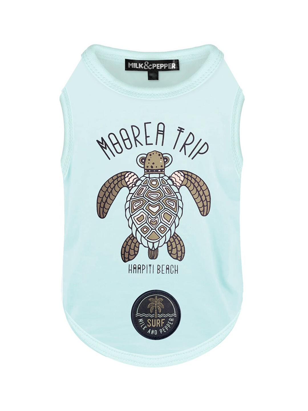 

Milk & Pepper Printed Dog Tshirt, Sea green