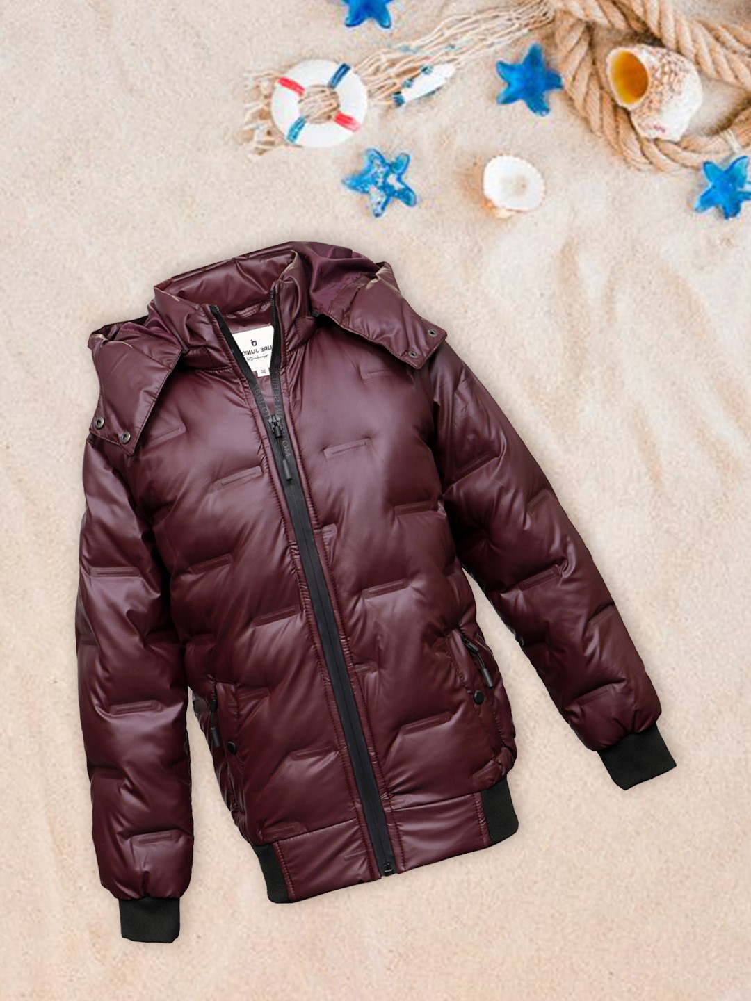 

LURE JUNIOR Boys Hooded Puffer Jacket, Maroon
