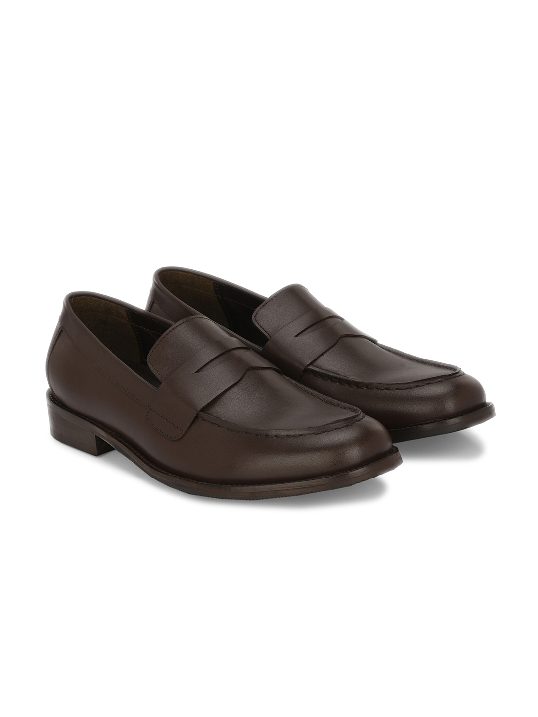 

CARLO ROMANO Men Leather Formal Loafers, Brown