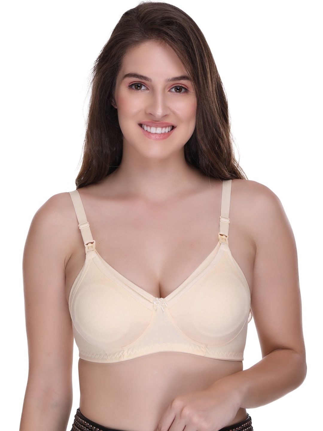 

SONA Non Padded Non-Wired Medium Coverage Maternity Bra With All Day Comfort, Beige