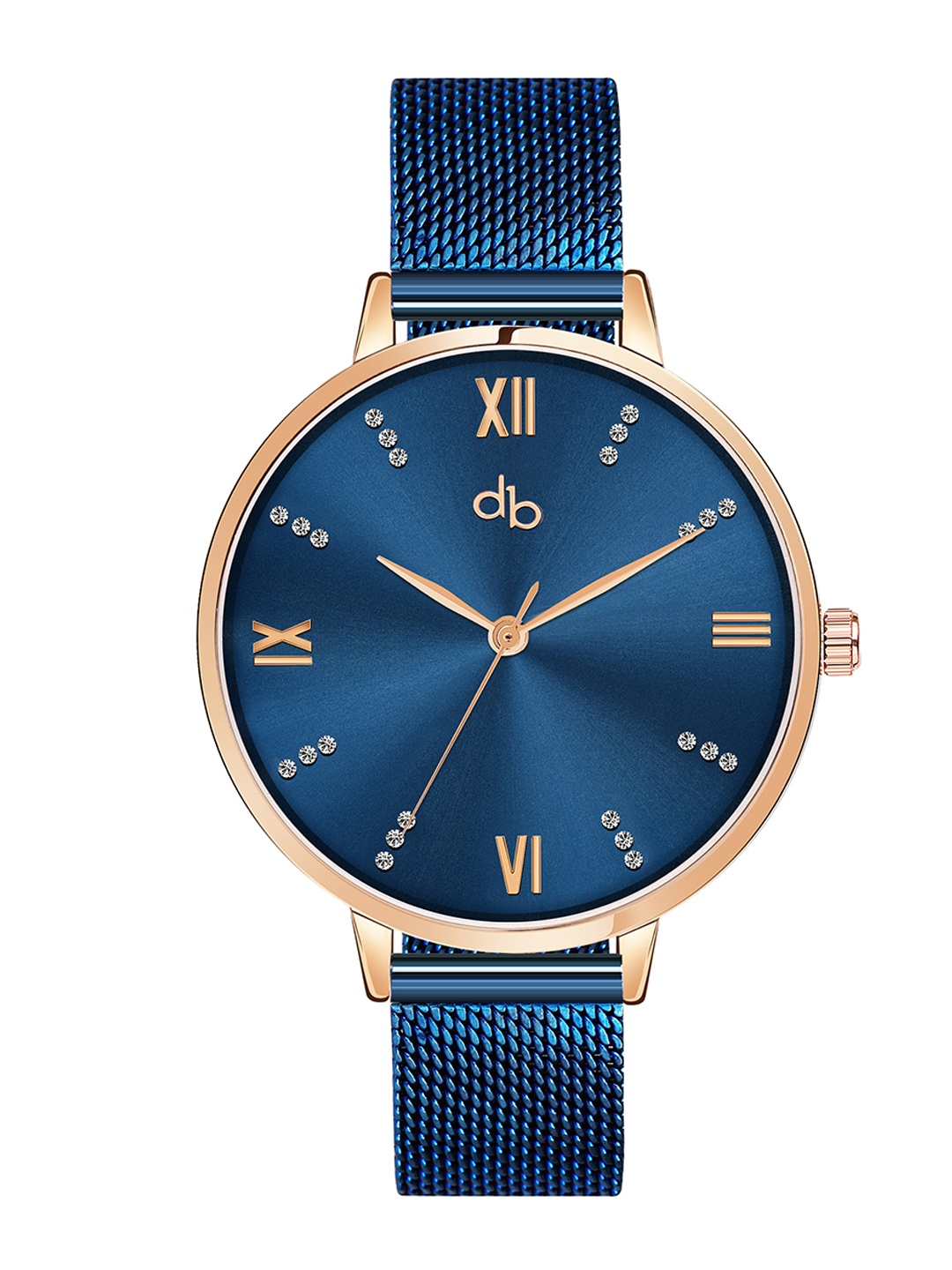 

DressBerry Women Embellished Dial & Stainless Steel Straps Analogue Watch DB-013-Blue