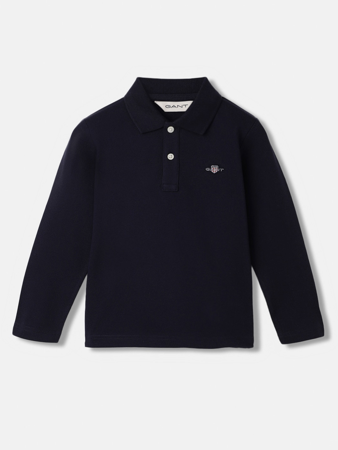 

GANT Boys Polo Collar Cotton T-shirt, Navy blue