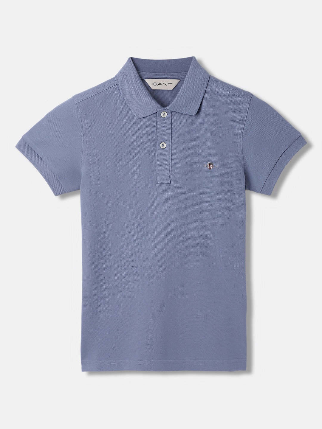 

GANT Boys Polo Collar Pure Cotton T-shirt, Blue