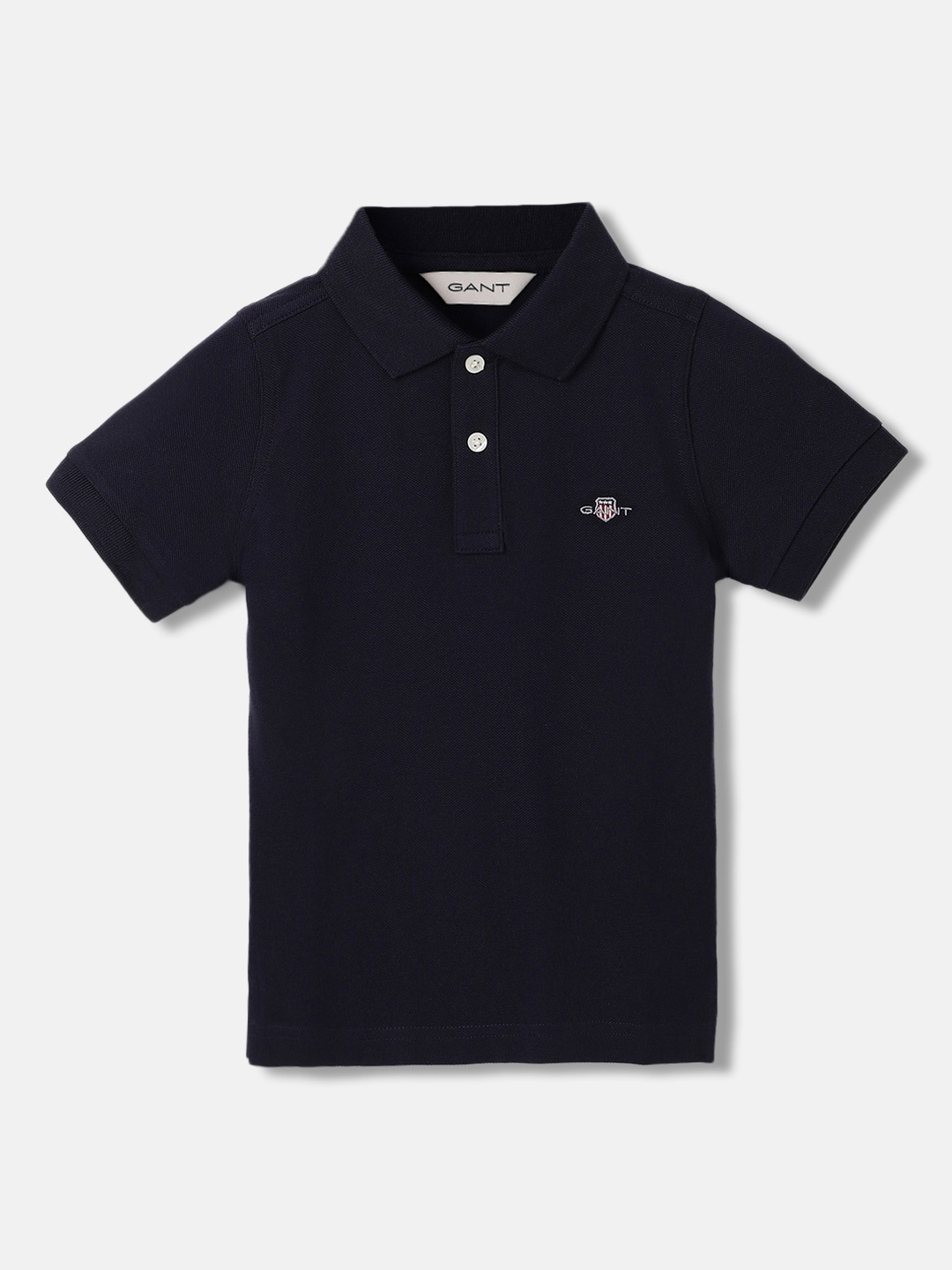 

GANT Boys Polo Collar Cotton T-shirt, Navy blue