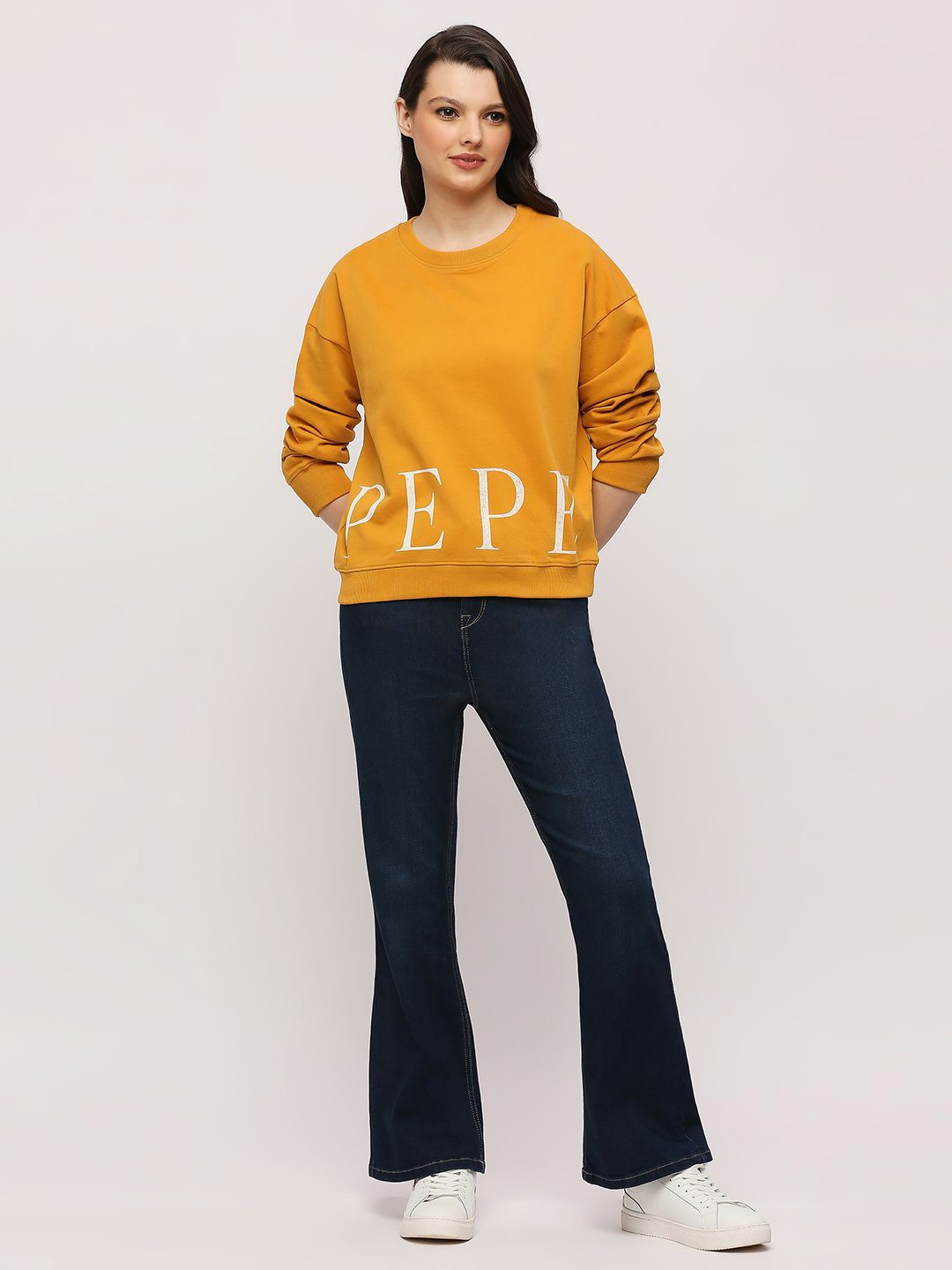 

Pepe Jeans Typography Printed Round Neck Sweatshirt, Yellow