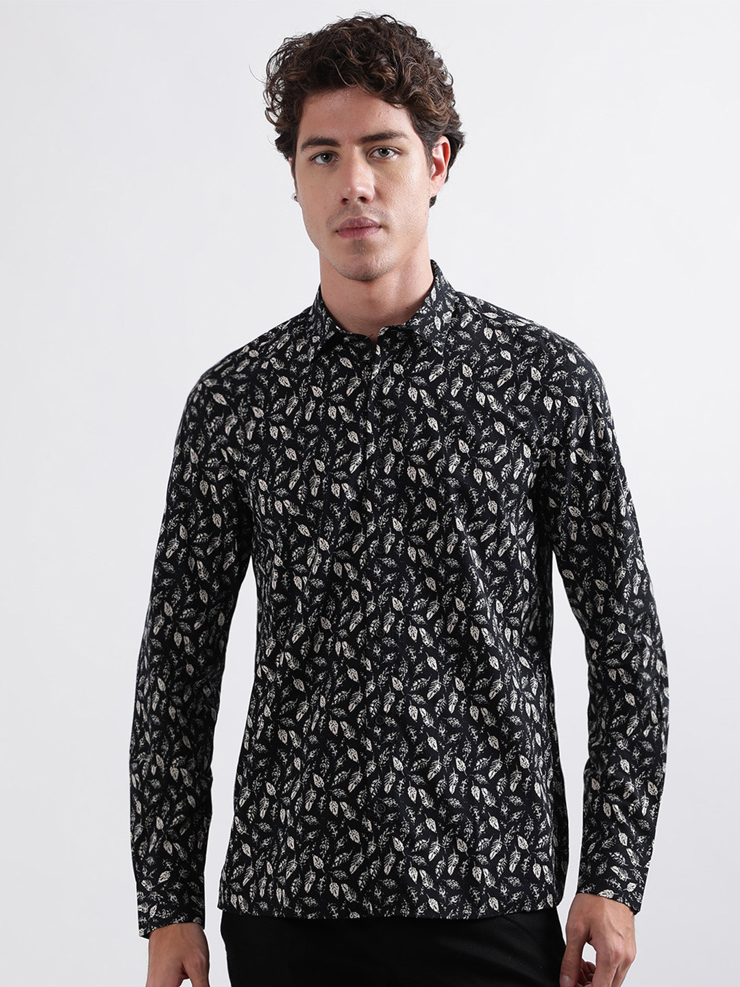 

Antony Morato Floral Opaque Printed Casual Shirt, Black