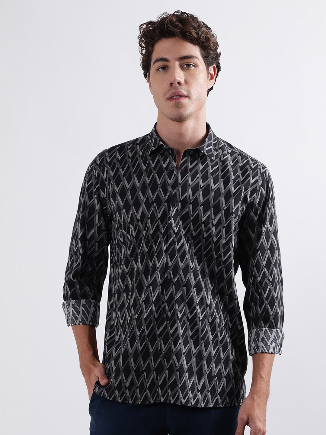 

Antony Morato Opaque Printed Casual Shirt, Black