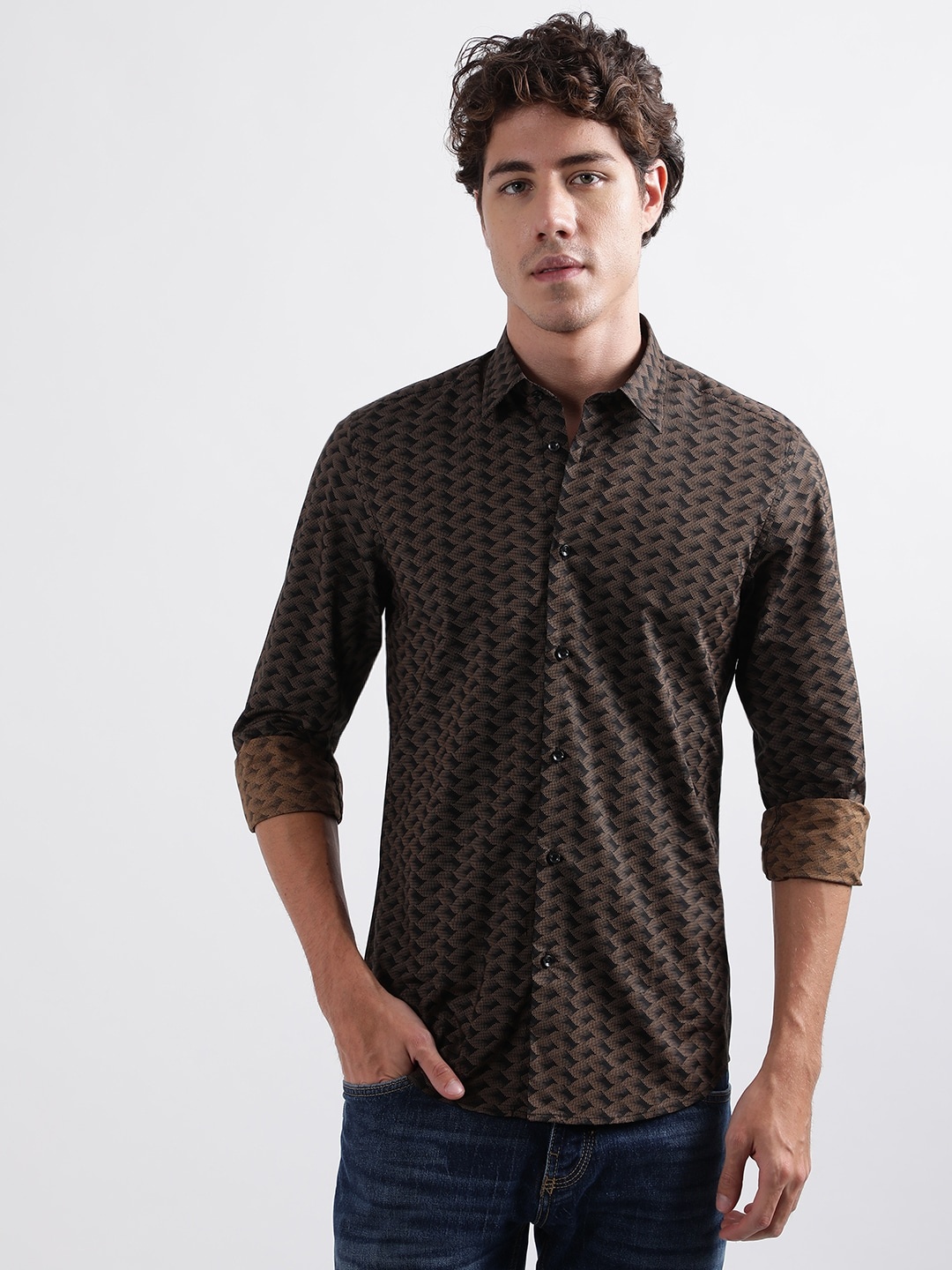 

Antony Morato Slim Fit Opaque Printed Casual Shirt, Multi