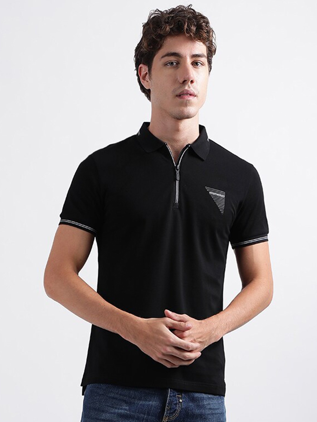 

Antony Morato Polo Collar Slim Fit Pure Cotton T-shirt, Black