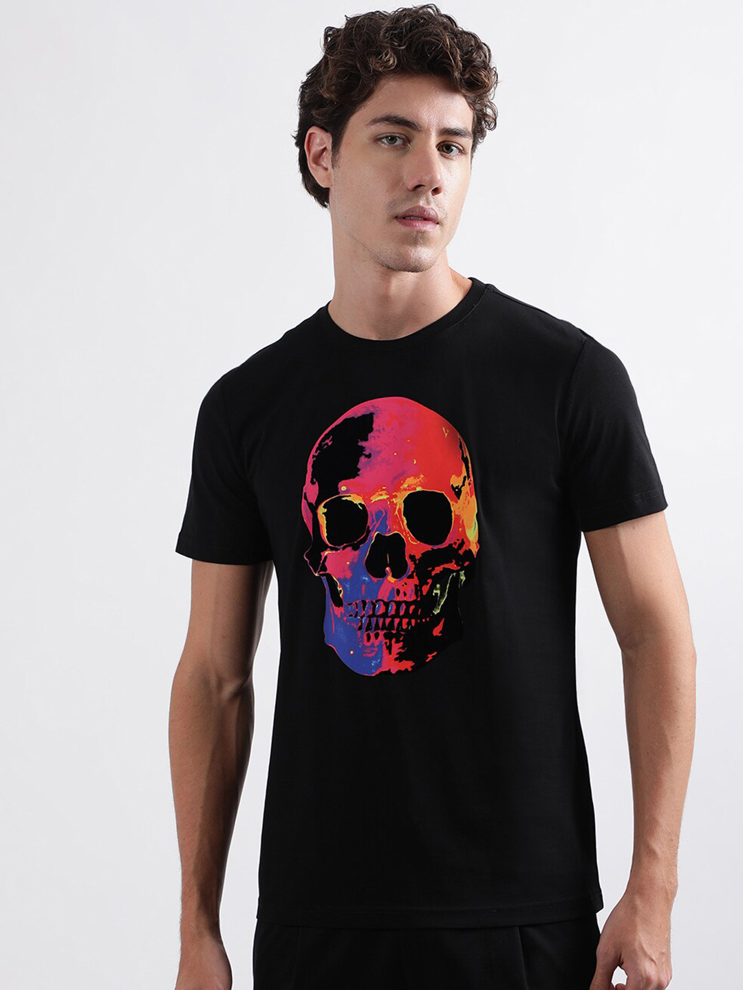 

Antony Morato Printed Slim Fit Pure Cotton T-shirt, Black