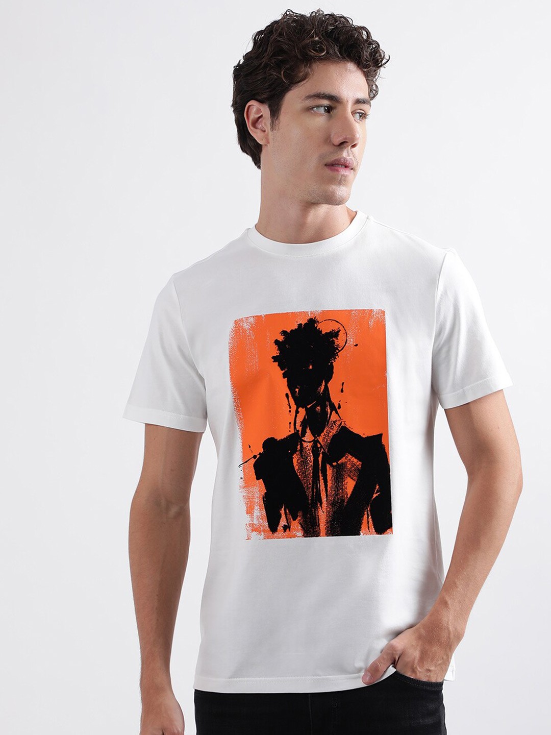 

Antony Morato Printed Pure Cotton T-shirt, White