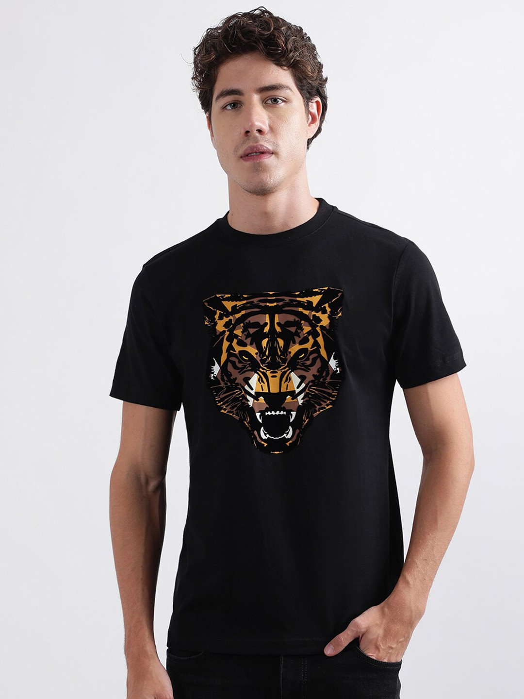 

Antony Morato Printed Pure Cotton T-shirt, Black
