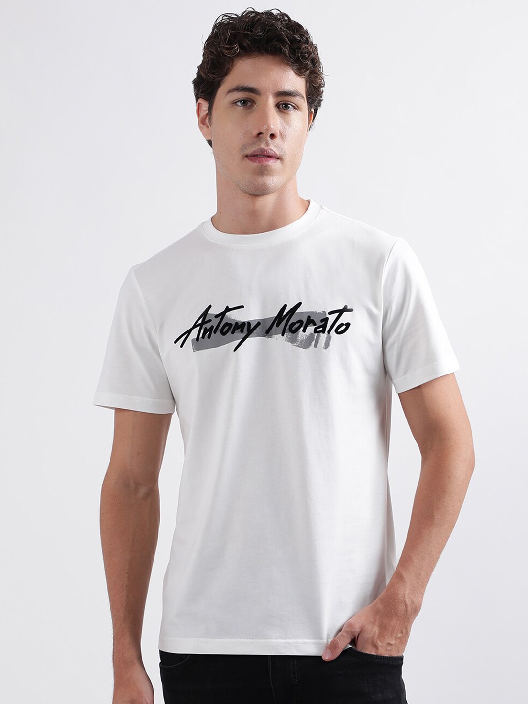

Antony Morato Round Neck Printed T-shirt, White