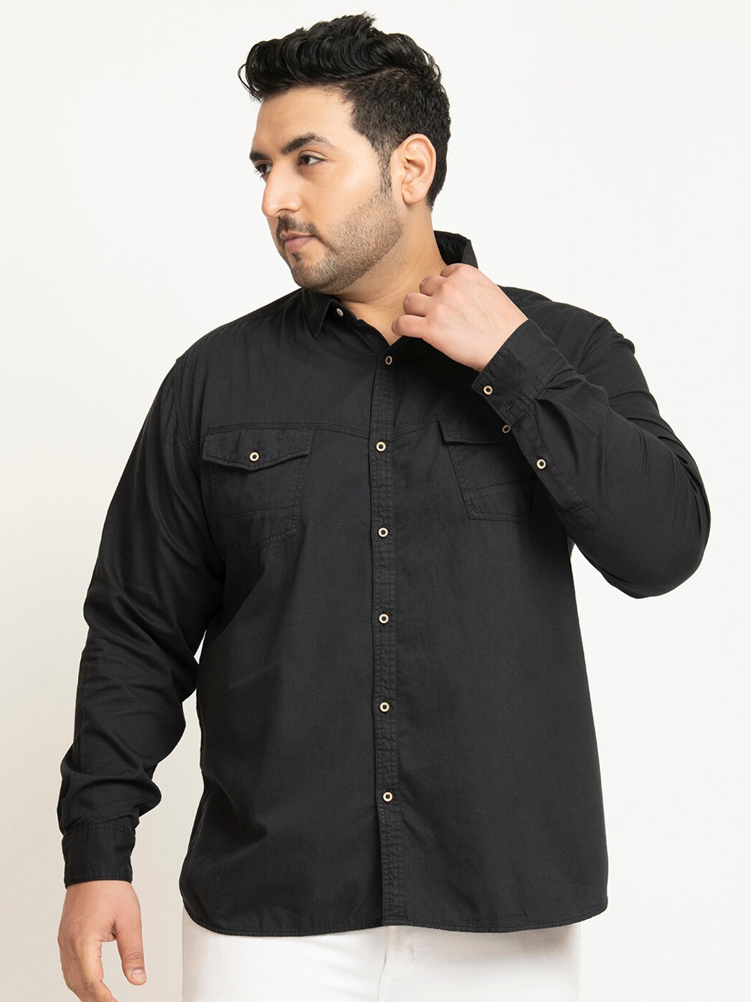 

IVOC Plus Plus size Opaque Casual Shirt, Black