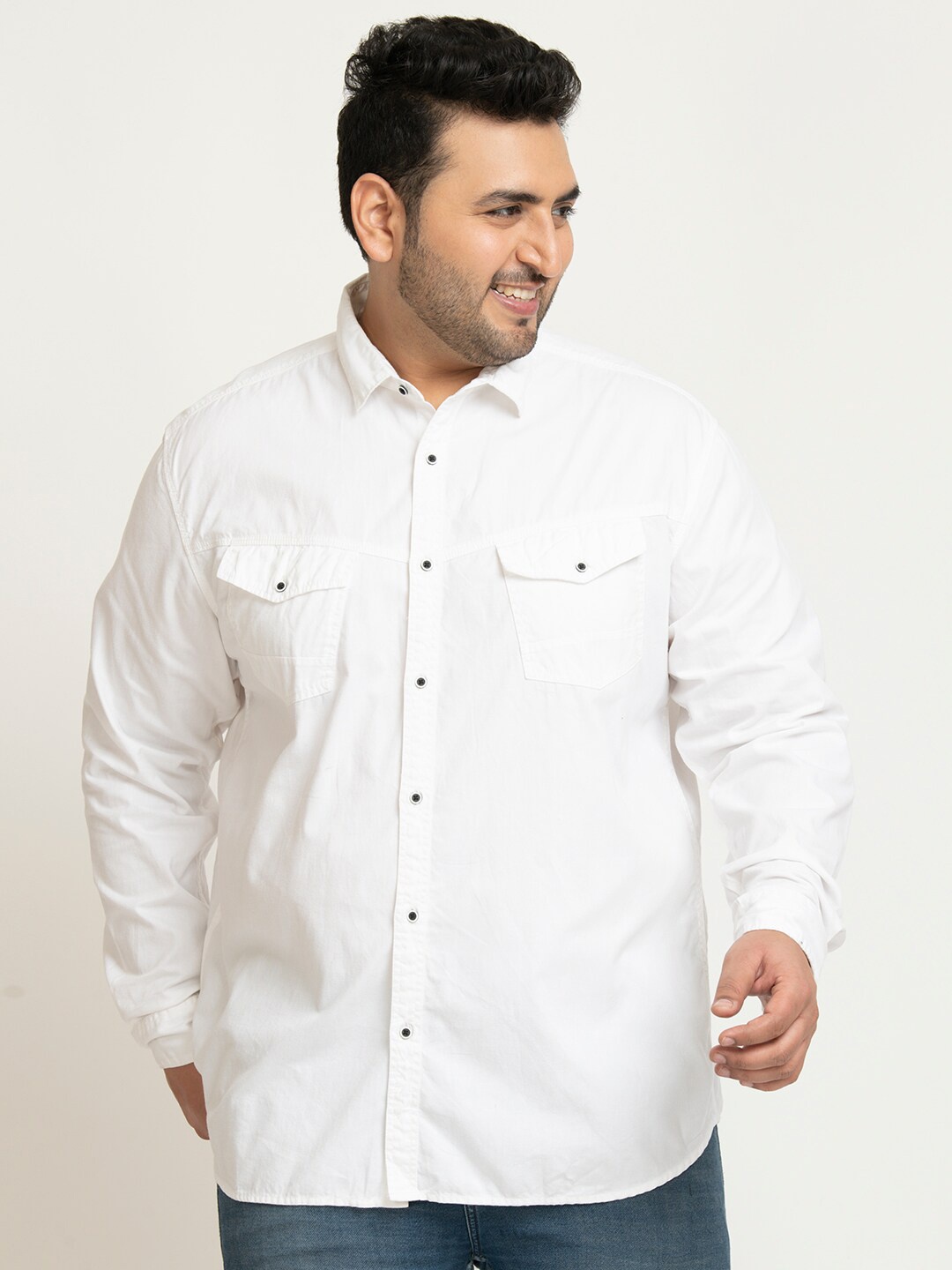 

IVOC Plus Opaque Casual Shirt, White