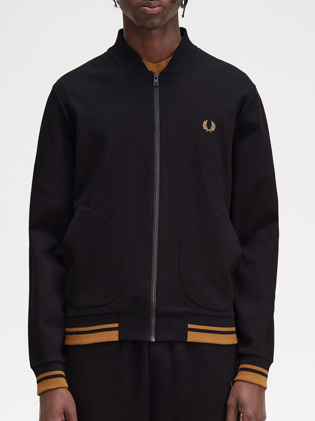 

Fred Perry Stand Collar Bomber Jacket, Black