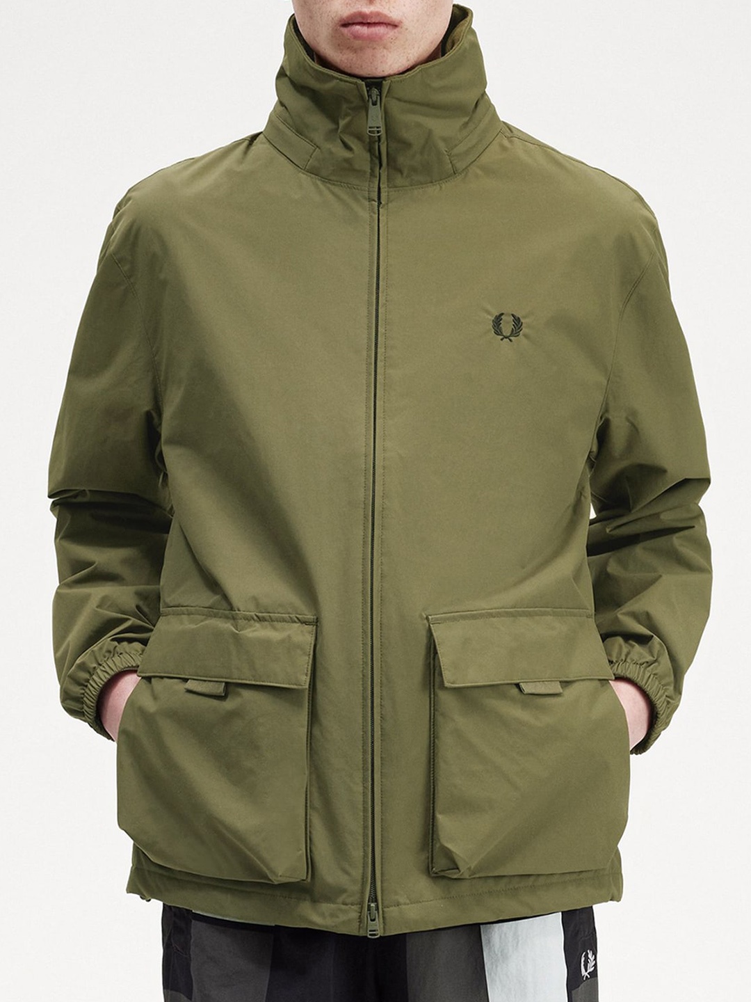 

Fred Perry Mock Collar Bomber Jacket, Green
