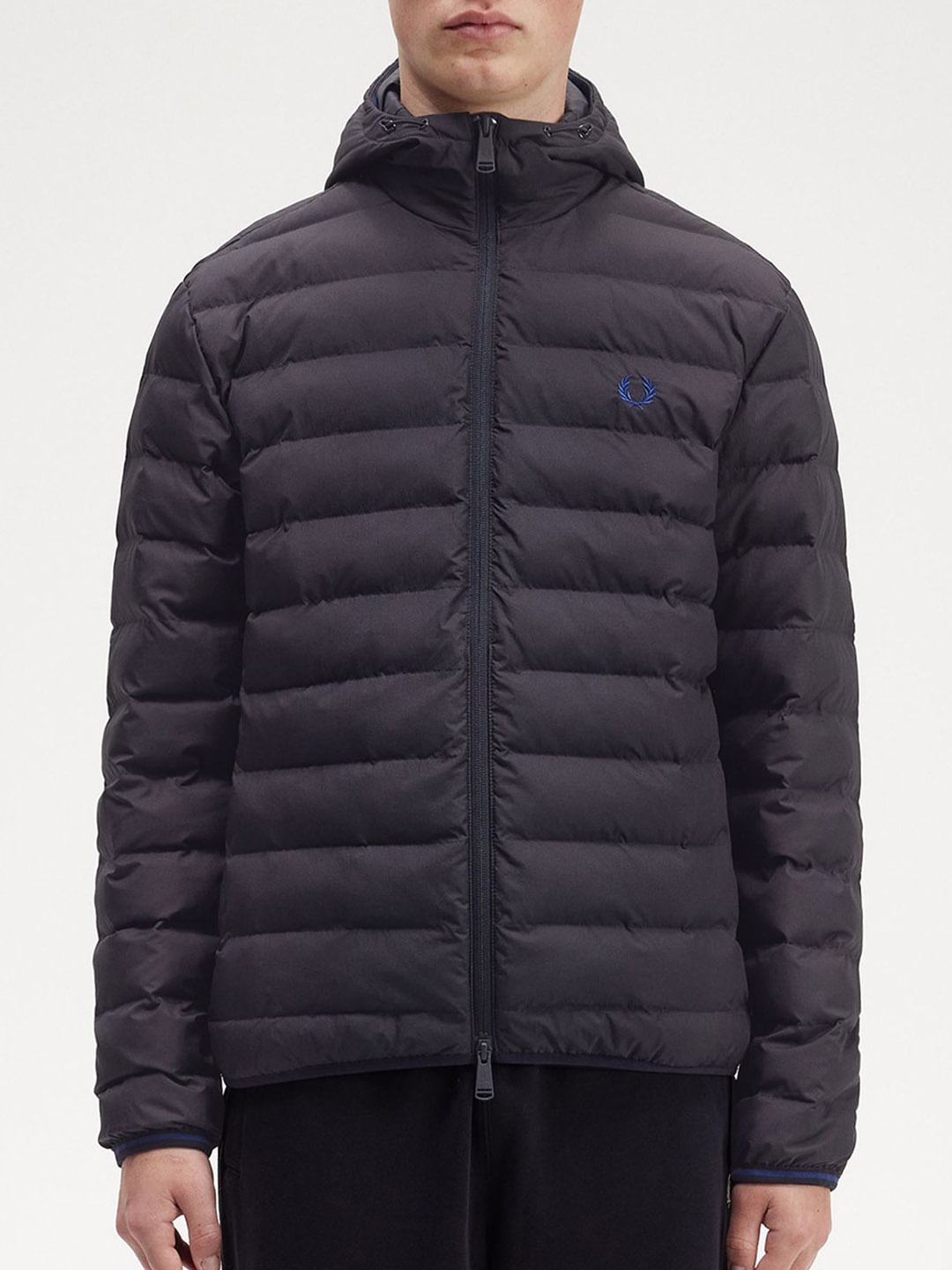 

Fred Perry Longline Puffer Jacket with Embroidered, Navy blue