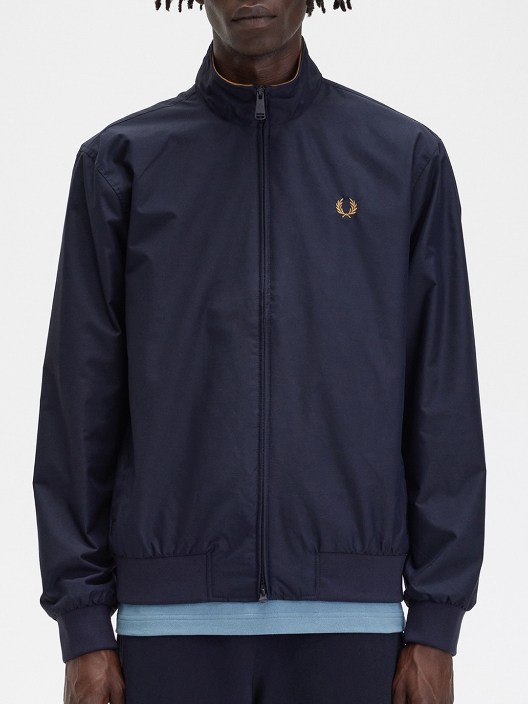

Fred Perry Mock Collar Bomber Jacket, Navy blue