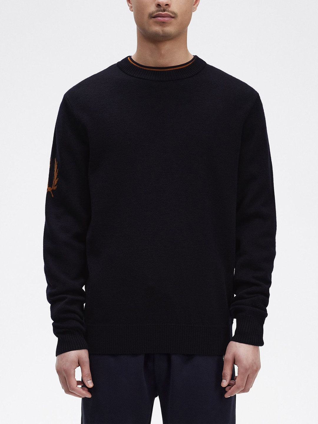 

Fred Perry Round Neck Pullover Sweater, Navy blue