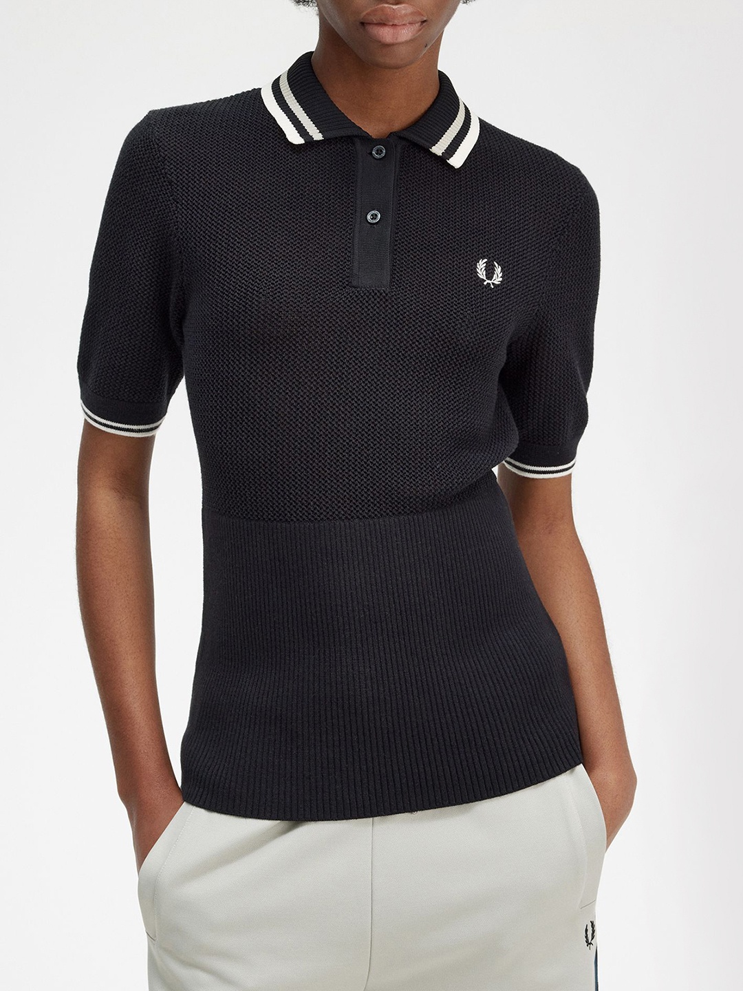 

Fred Perry Polo Collar Short Sleeves Regular Fit T-shirt, Black