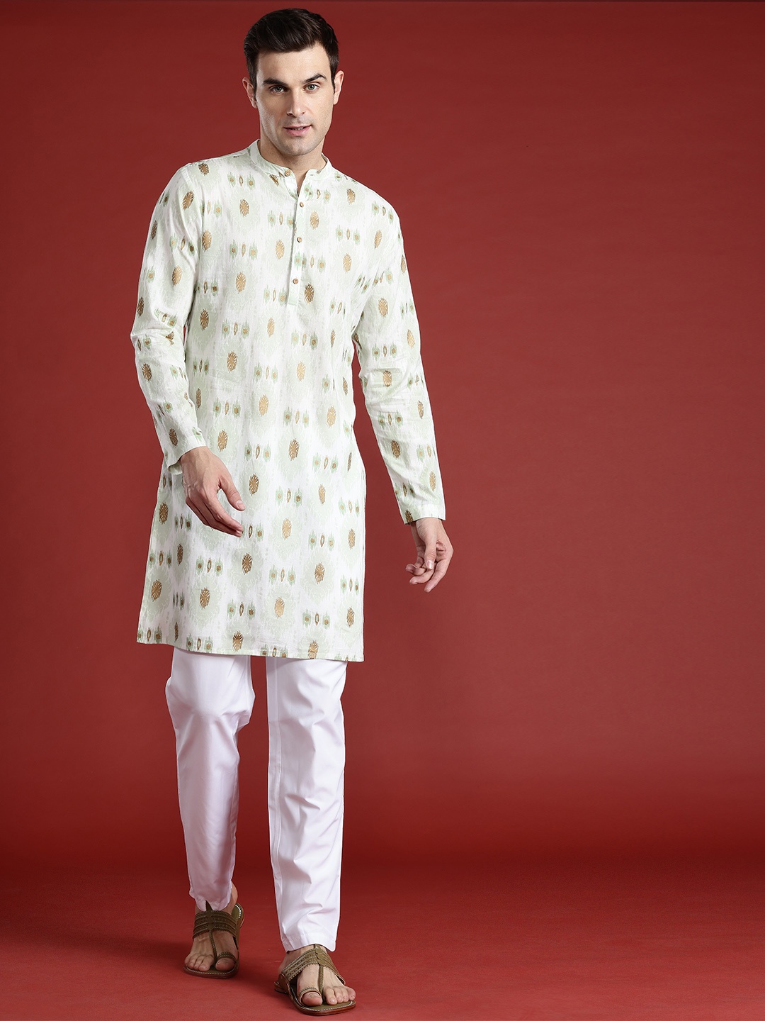 

Anouk Ethnic Motifs Printed Cotton Kurta, White