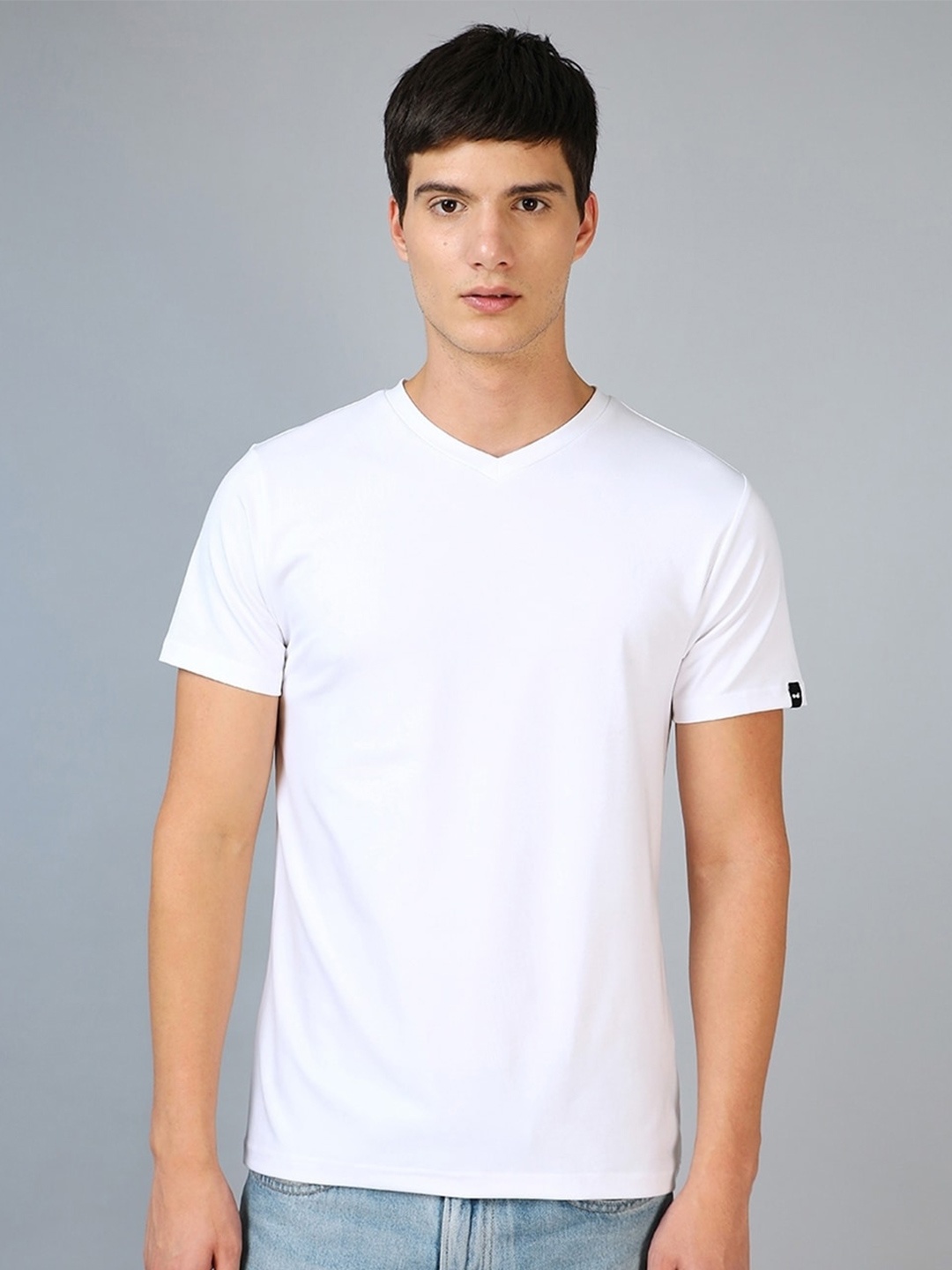 

Bewakoof V-Neck Cotton T-shirt, White