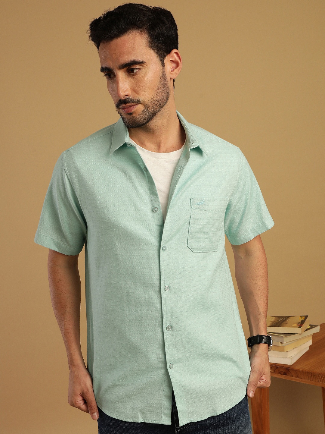 

Crocodile Classic Cotton Casual Shirt, Blue