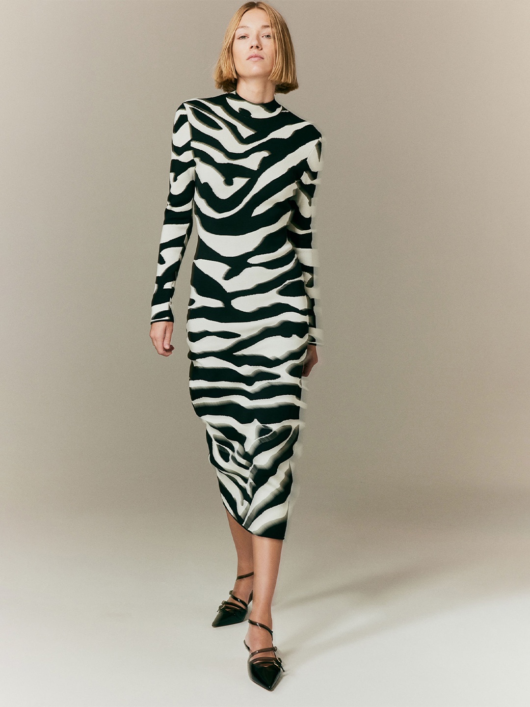 

H&M Jacquard-Knit Dresses, Multi