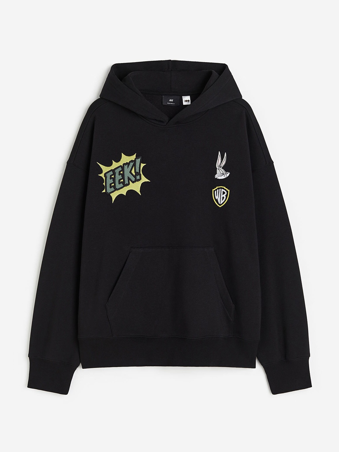 

H&M Men Oversized Fit Hoodie, Black