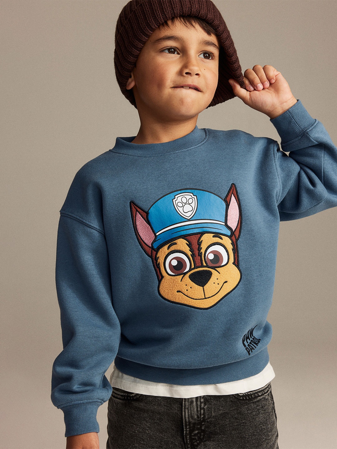 

H&M Boys Motif-Detail Sweatshirt, Blue
