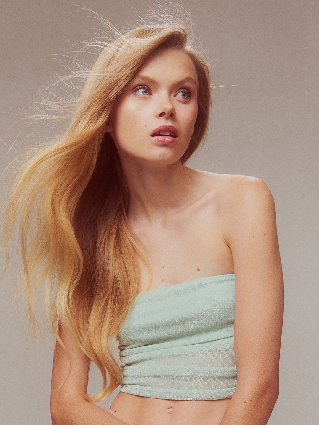

H&M Glittery Tube Top, Sea green