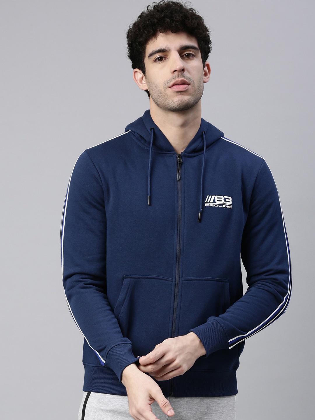 

Proline Hooded Cotton Pullover Sweatshirt, Blue