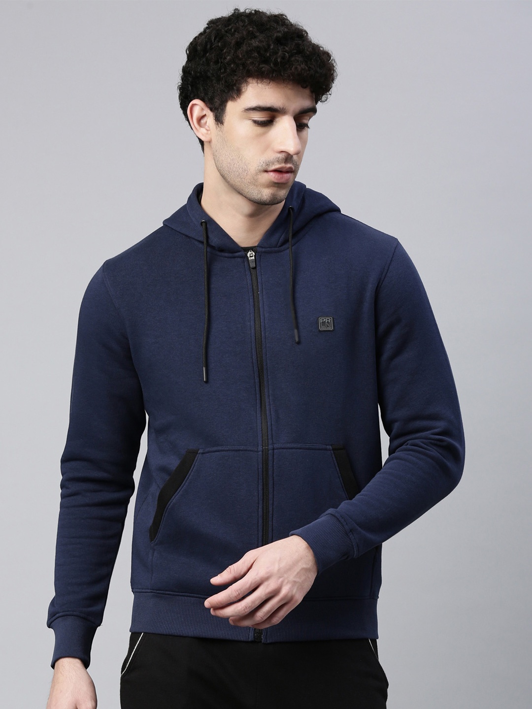 

Proline Hooded Cotton Front Open Sweatshirt, Blue