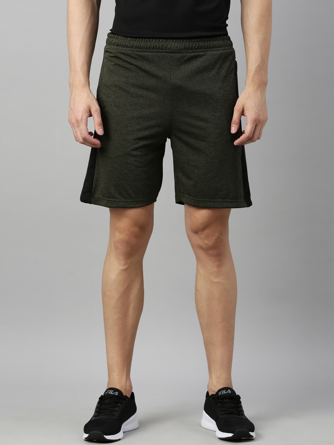 

Proline Men Mid-Raise Regular Fit Sports Shorts, Olive