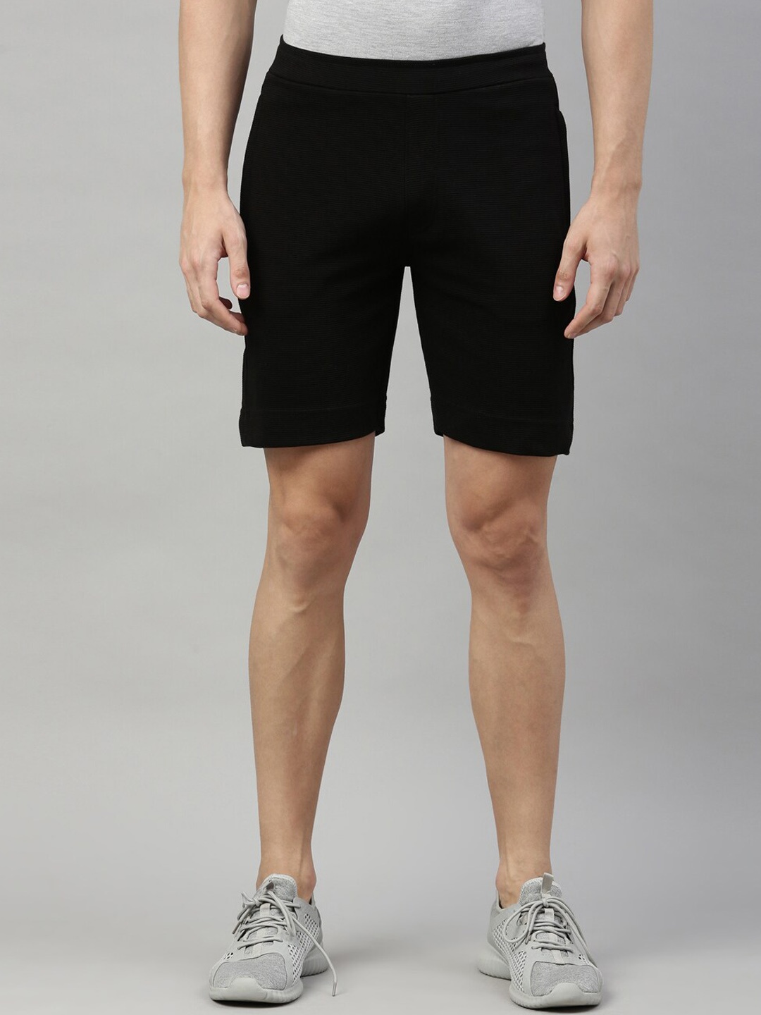 

Proline Men Mid-Raise Regular Fit Sports Shorts, Black