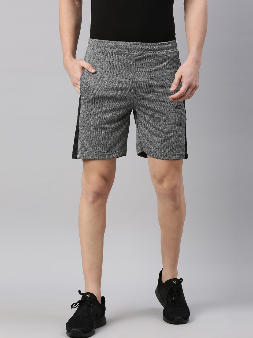 

Proline Men Mid-Raise Regular Fit Sports Shorts, Grey