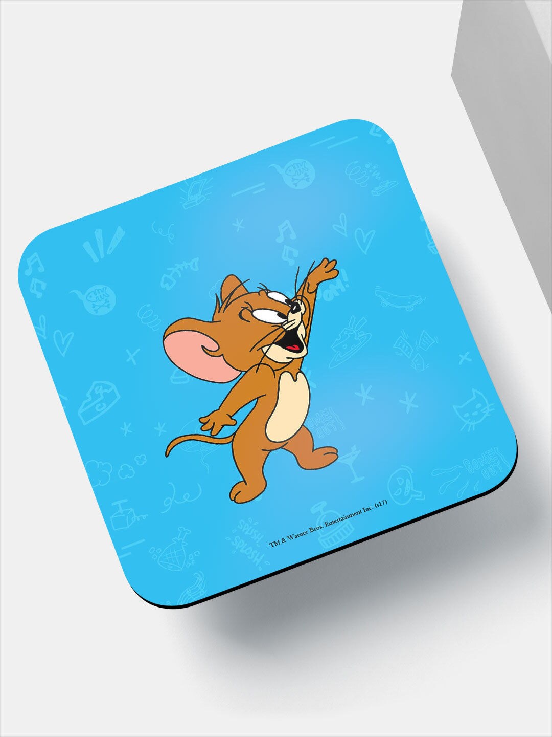 

macmerise Blue & Brown Valentine Jerry Printed Square Coaster
