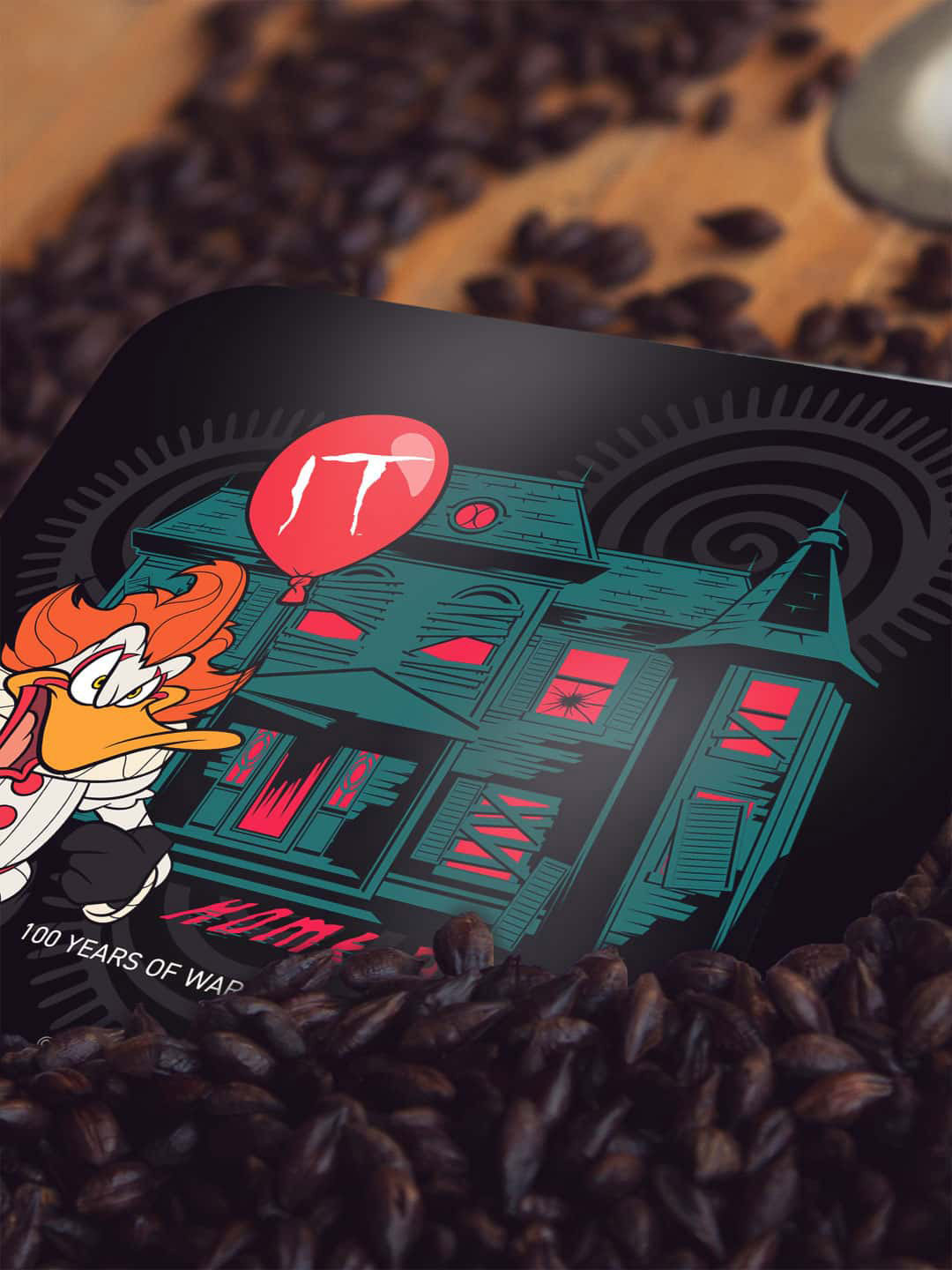 

macmerise Black & Green Daffy Home at Last Printed Square Coaster