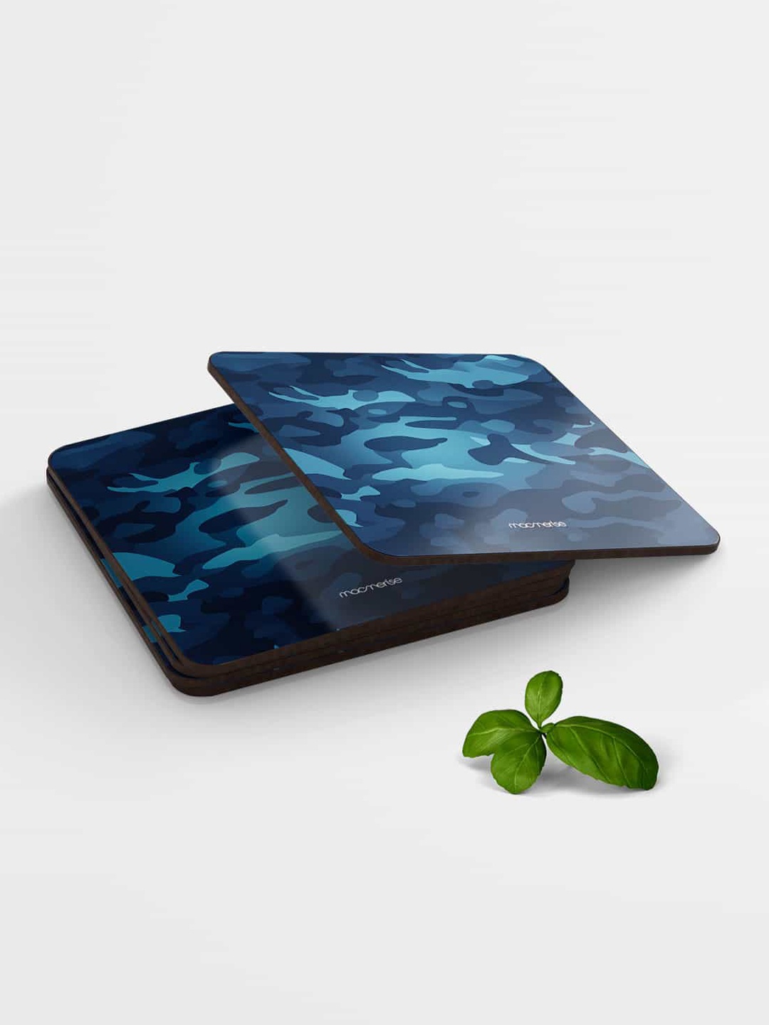 

macmerise Blue Camo Azure Printed Square Coaster