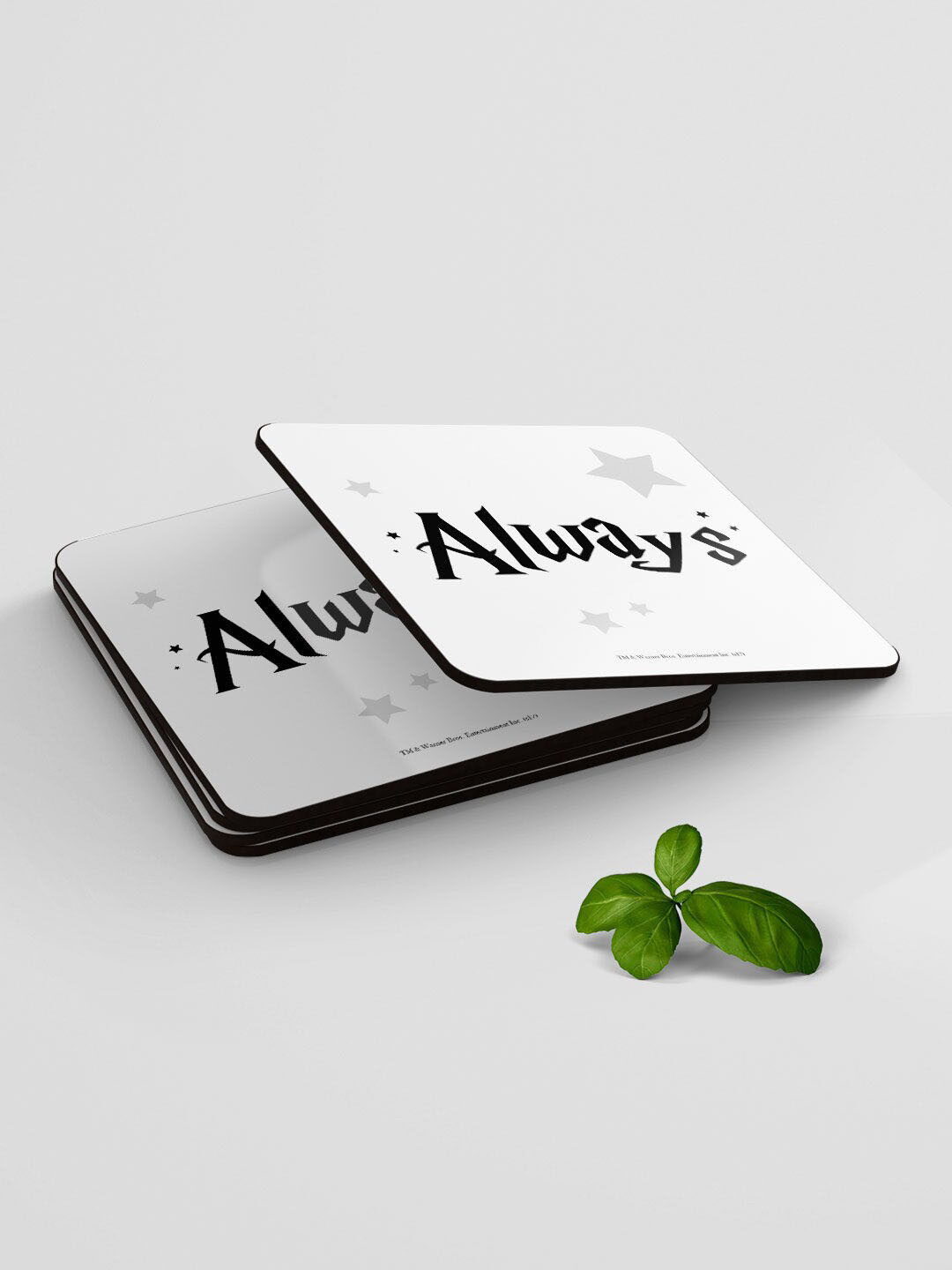 

macmerise White & Black Valentine Always Printed Square Coaster