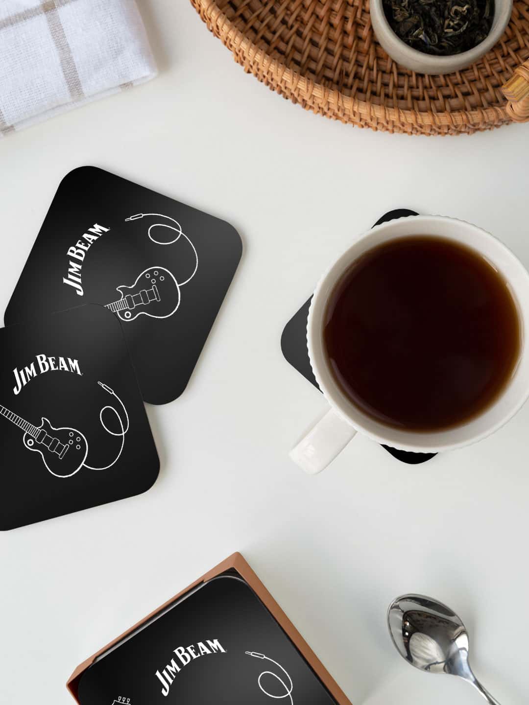 

macmerise Black & White Rock On Printed Square Coaster