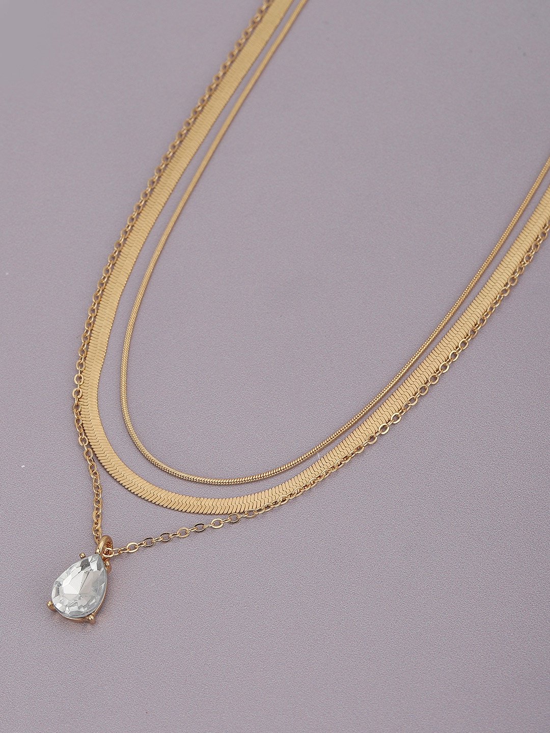 

Carlton London Pack Of 3 Gold-Plated Necklace