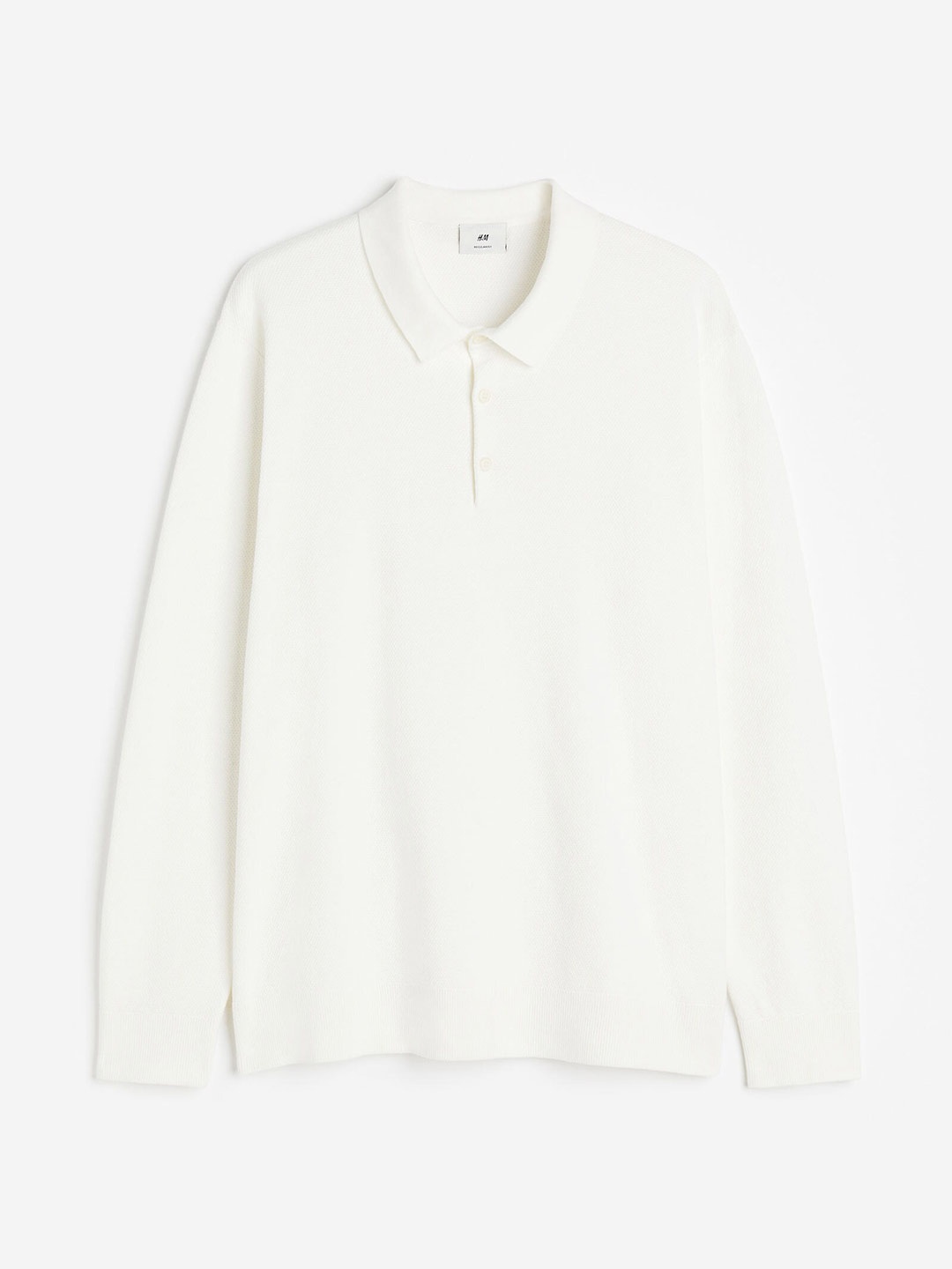 

H&M Men Pure Cotton Regular-Fit Polo Shirt, White