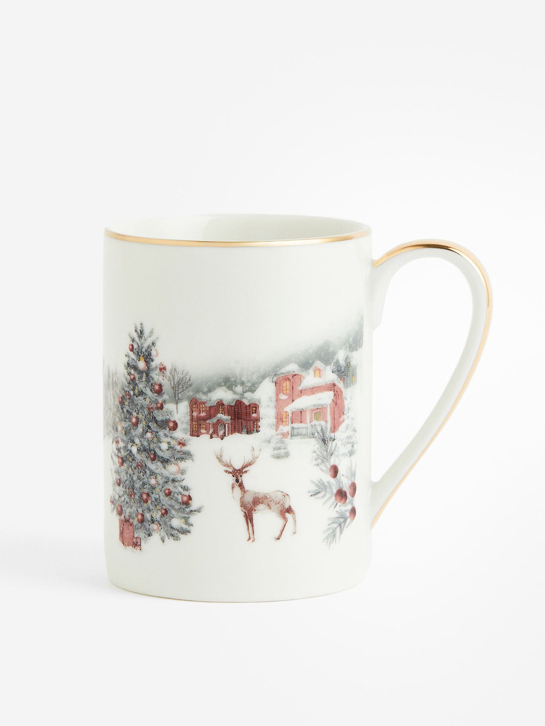 

H&M White & Brown Porcelain Mug