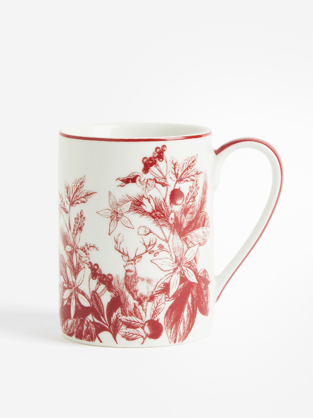 

H&M White & Red Porcelain Mug