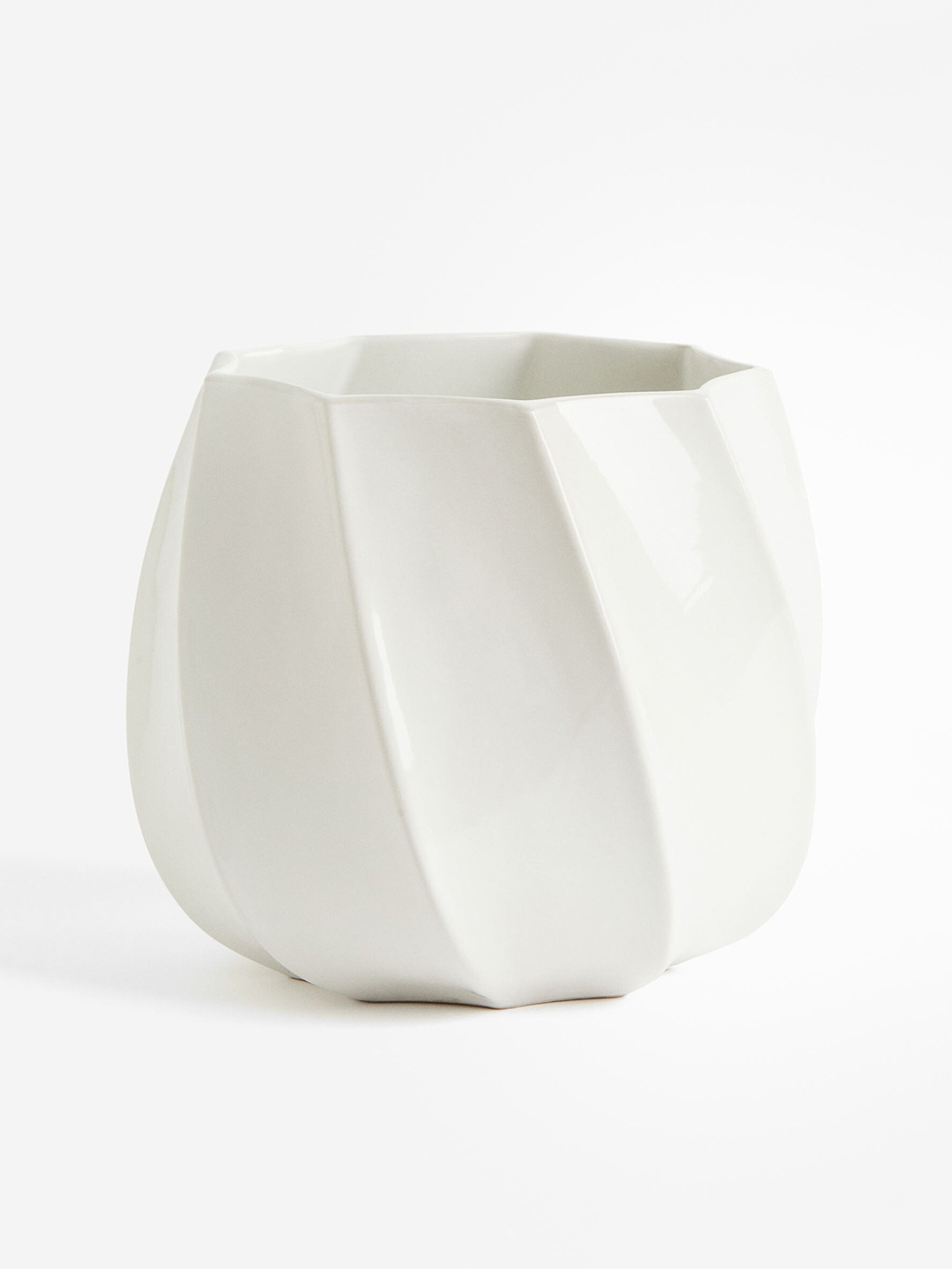 

H&M White Stoneware Plant Pot